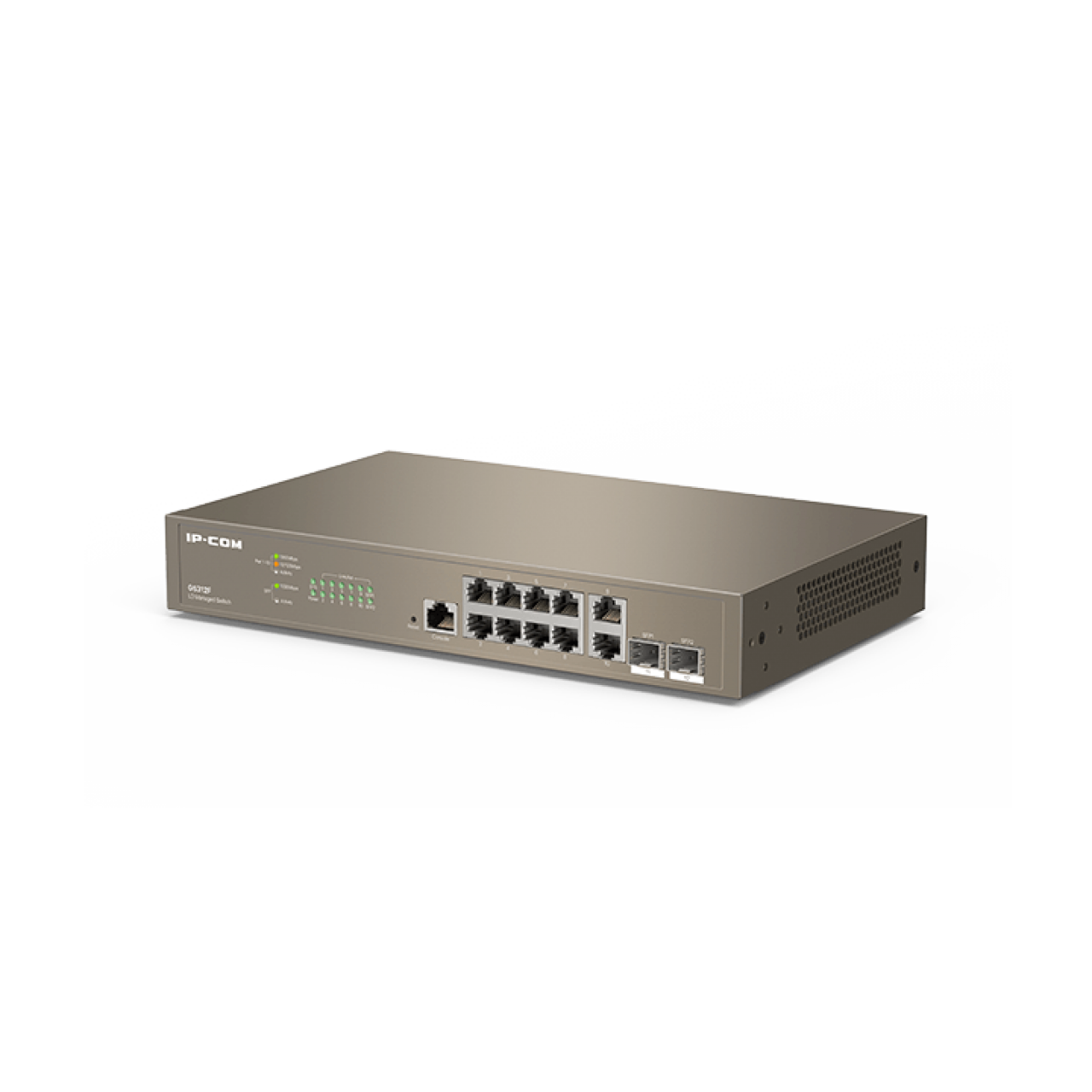 IP-com G5312F 8 Port Gigabit + 2XGB Rj45/SFP Uplink Console Port L3 Cloud Yönetilebilir Switch