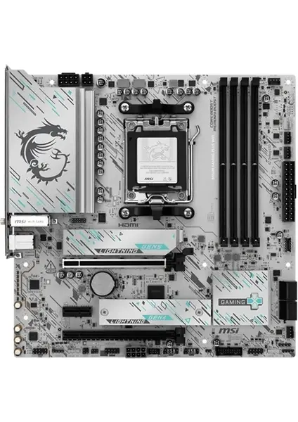 MSI B850M GAMING PLUS WIFI DDR5 8200MHZ 1XHDMI 1XDP 2XM.2 AM5 MATX (AMD AM5 9000/8000/7000 SERİLERİ İLE UYUMLU)