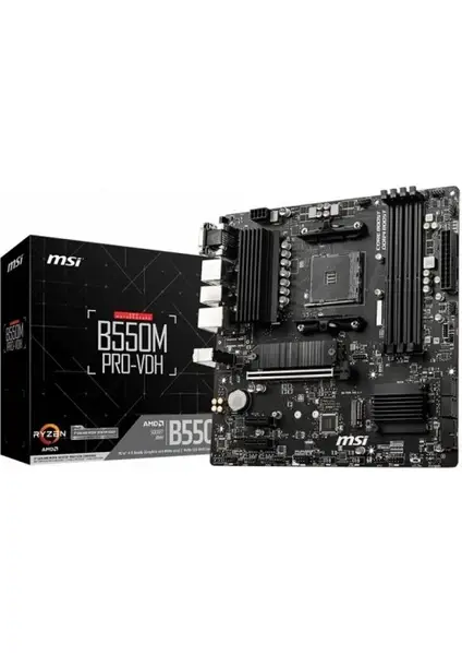 MSI B550M PRO-VDH AM4 DDR4 SES GLAN DP/HDMI/VGA SATA3 USB3.2 mATX