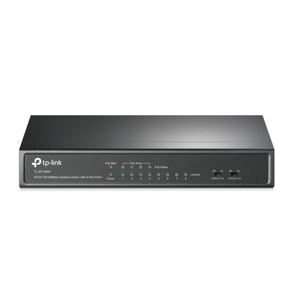 TP-Link TL-SF1008P 8 Port 10/100Mbps 4 Bağlantı Noktalı PoE+ Masaüstü Switch