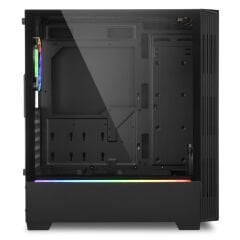 Sharkoon RGB-LIT-200 RGB ATX Mid-Tower Siyah Oyuncu Kasası