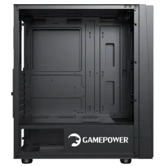 Gamepower Ravadin ATX 3* ARGB Infinity Fan 700W PSU Oyuncu Kasası, Siyah