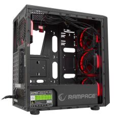Rampage Shadow 600W Mid Tower Siyah Oyuncu Kasası