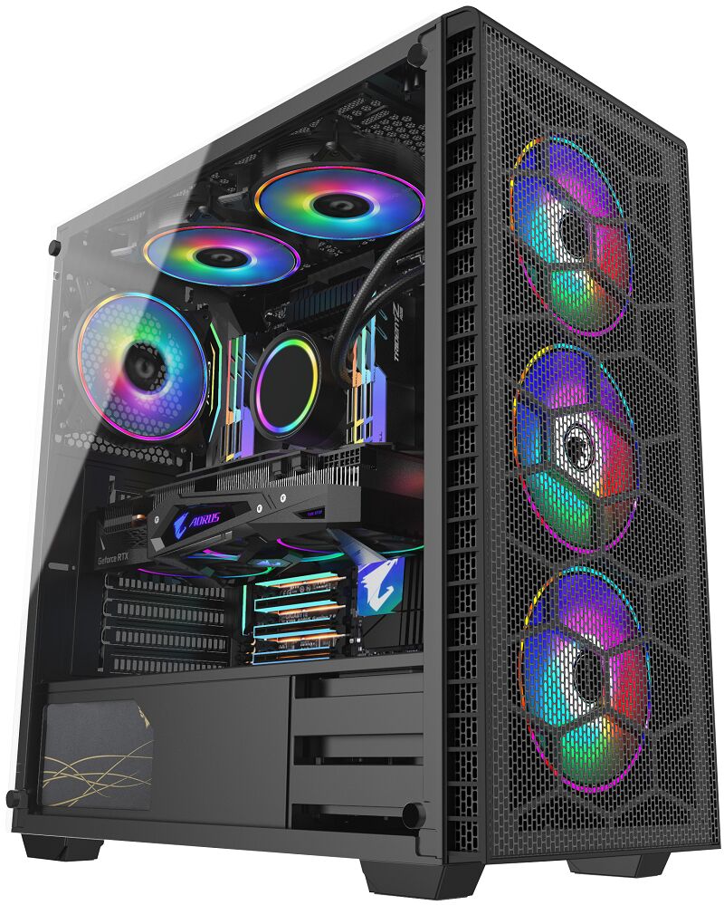 Gamepower Horizon Mesh RGB Fanlı 650W ATX Siyah Oyuncu Kasası
