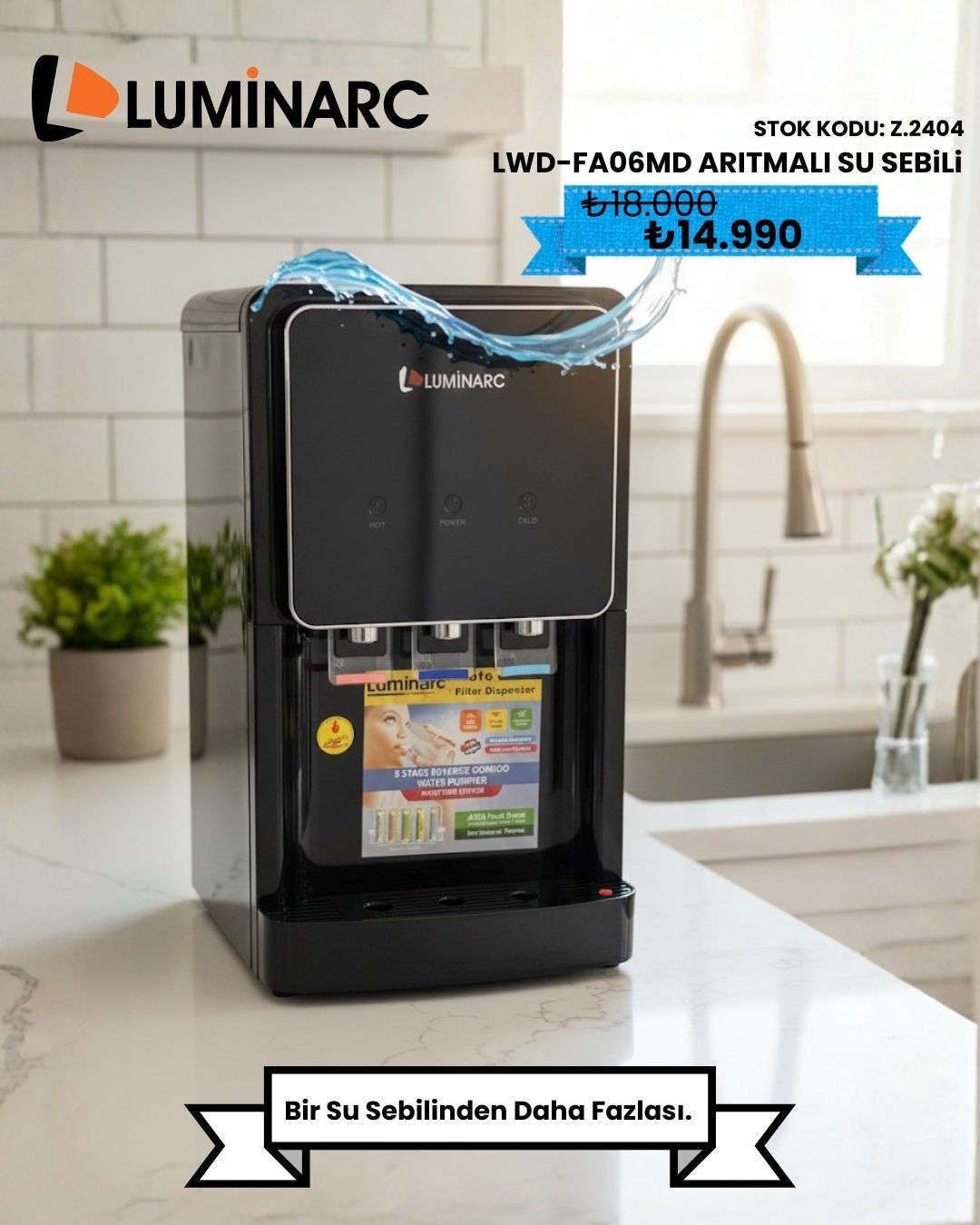 Luminarc Masa Üstü Arıtma Su Sebili (LWD-FA06MD)