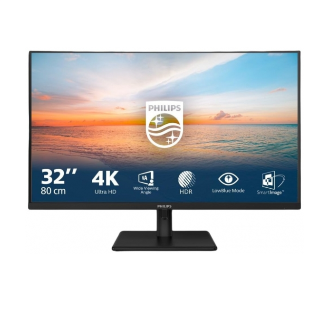 PHILIPS 31.5 4MS 60MHZ 4K UHD 3840X2160 2XHDMI 1XDP HOPARLÖR FLICKER-FREE DÜŞÜK MAVİ IŞIK VESA SİYAH