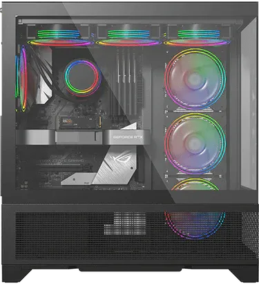 Twisted Minds TM-245-3-B Phantek - 07 Mid Tower Oyuncu Kasası, Siyah