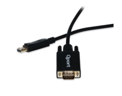 QPORT DISPLAY PORT TO VGA DÖNÜŞTÜRÜCÜ 1.8M KABLO