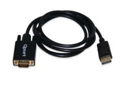 QPORT DISPLAY PORT TO VGA DÖNÜŞTÜRÜCÜ 1.8M KABLO