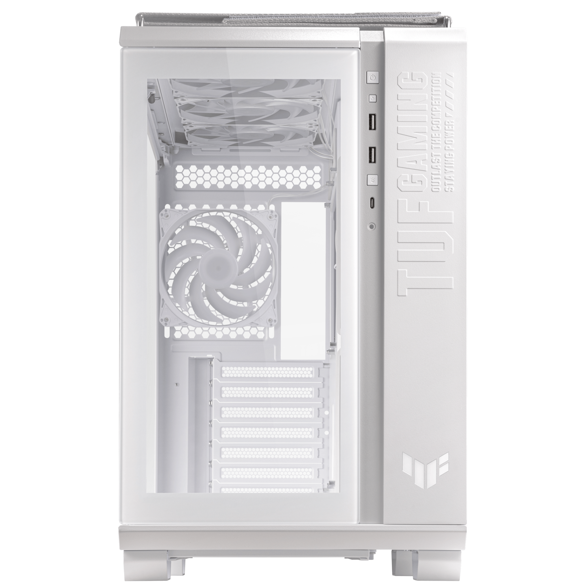 Asus TUF Gaming GT502 Plus Temperli Cam USB Type-C ATX Mid-Tower Gaming Kasa, Beyaz