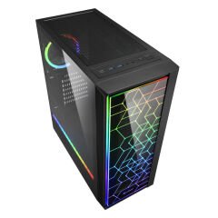 Sharkoon RGB-LIT-100 RGB ATX Mid Tower Siyah Oyuncu Kasası