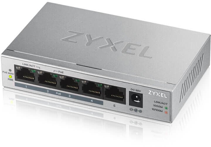 Zyxel GS1005HP 5 Port 10/100/1000 Mbps Gigabit Masaüstü POE Switch