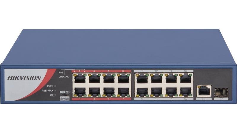 Hikvision DS-3E0318P-E/M 16 Port 10/100 Mbps POE Switch