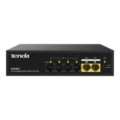 Tenda 6 Port 6 Port PoE+ 10-100-1000 Mbps 2 Port Uplink Çelik Kasa Switch