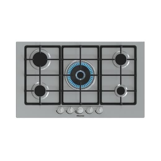 HISENSE GM973XF 5 GÖZLÜ GAZLI 86*51CM ANKASTRE OCAK INOX