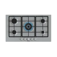 HISENSE GM973XF 5 GÖZLÜ GAZLI 86*51CM ANKASTRE OCAK INOX