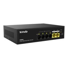 Tenda 6 Port 6 Port PoE+ 10-100- Mbps 2 Port Uplink Çelik Kasa Switch