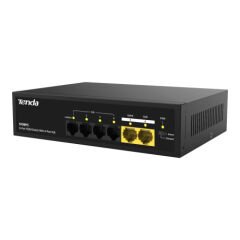Tenda 6 Port 6 Port PoE+ 10-100- Mbps 2 Port Uplink Çelik Kasa Switch