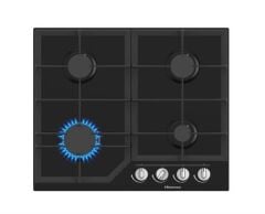 HISENSE GG643B 4 GÖZLÜ GAZLI 60CM ANKASTRE OCAK SİYAH