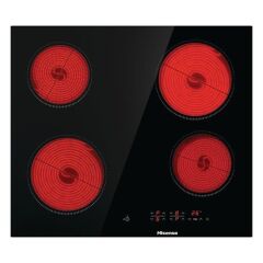 HISENSE E6431CB 4 GÖZLÜ CAM ELEKTRİKLİ ANKASTRE OCAK SİYAH