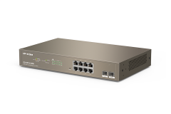 IP-Com G3310P 8 Port Gigabit + 2x1GB SFP Uplink L2/Cloud Yönetilebilir Rack 130W Poe Switch