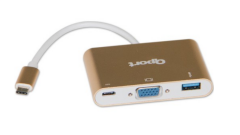 QPORT Q-TV03 TYPE-C TO VGA+USB 3.0+TYPE-C ÇEVIRICI