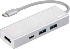 USB-C 3.1 Adaptör 2xUSB-A,1xUSB-C,1xHDMI,1xEthernet - HM.200109