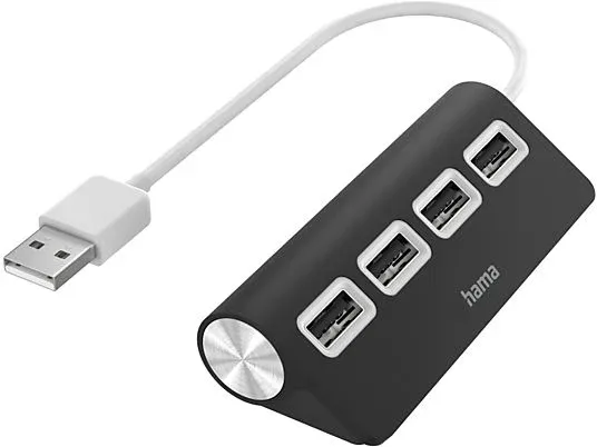 USB Hub 4 Ports USB 2.0 480 Mbit/s siyah