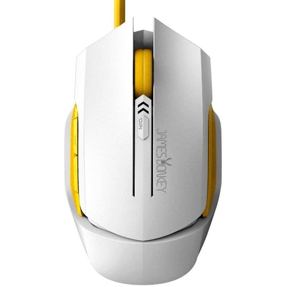 Ücretsiz Kargo James Donkey 112i 2000DPI 6 Tuş Aydınlatmalı Optik Beyaz Oyuncu Mouse