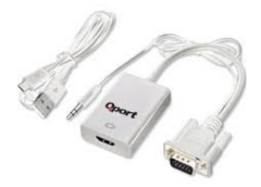 QPORT Q-VH VGA TO HDMI ÇEVİRİCİ + SES KABLO