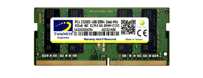 TWINMOS 4GB DDR4 2666MHZ RAM