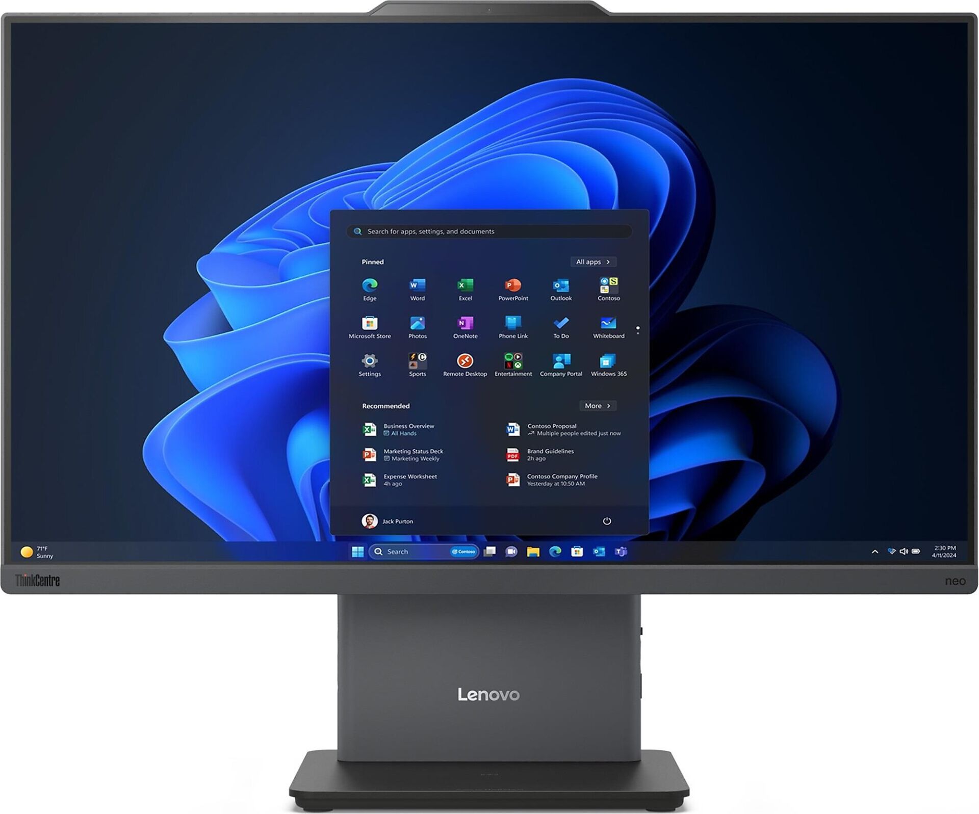 Lenovo ThinkCentre Neo 50A i5-13420H 8 GB 512 GB SSD UHD Graphics 23.8'' Full HD All in One Bilgisayar