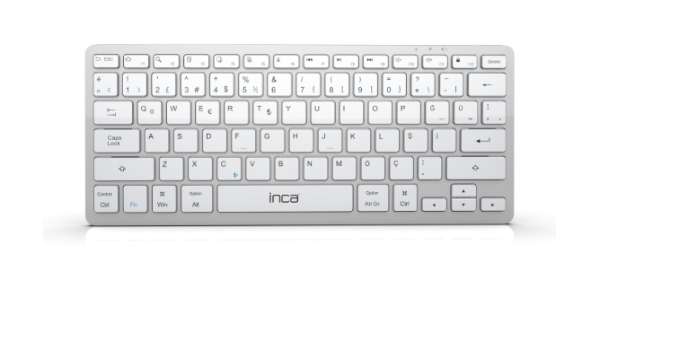 INCA IBK-565BT BLUETOOTH5.0 RECHARGEABLE SMART SILVER KLAVYE