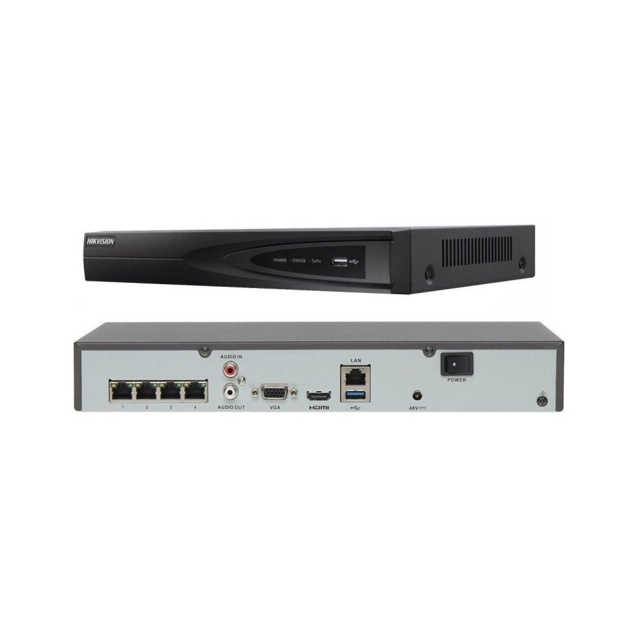 Hikvision DS-7604NI-K1/4P(B) 4 Kanal Poeli NVR Kayıt Cihazı