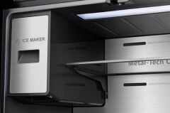 HISENSE RQ760N4IFE 577 LT. 4 KAPILI GARDIROP TİPİ NO FROST SU ve BUZ HAZNELİ EKRANLI BUZDOLABI SİYAH