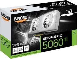 Inno3D RTX5060Ti 8GB Twin X2 OC White 128Bit GDDR7 3xDP, HDMI