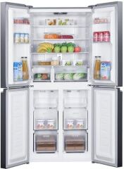 Sharp French 4 Kapılı Alttan Montajlı Premium Siyah Cam Aynalı Bitişli İnverter Buzdolabı (560L Brüt/401L) Patentli Plasmacluster Teknolojisi, AGCU Nano Koku Giderici, SJ-FH560-BK3, Siyah Cam