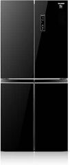 Sharp French 4 Kapılı Alttan Montajlı Premium Siyah Cam Aynalı Bitişli İnverter Buzdolabı (560L Brüt/401L) Patentli Plasmacluster Teknolojisi, AGCU Nano Koku Giderici, SJ-FH560-BK3, Siyah Cam