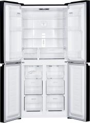 Sharp French 4 Kapılı Alttan Montajlı Premium Siyah Cam Aynalı Bitişli İnverter Buzdolabı (560L Brüt/401L) Patentli Plasmacluster Teknolojisi, AGCU Nano Koku Giderici, SJ-FH560-BK3, Siyah Cam