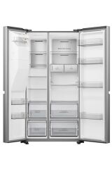 HISENSE RS818N4TIE 632 LT. GARDIROP TİPİ NO FROST SU VE BUZ HAZNELİ BUZDOLABI INOX