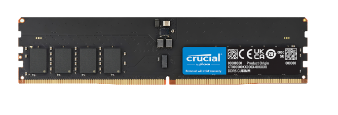 Crucial 16GB 6400MHz DDR5 CUDIMM Siyah CL52