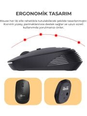 LENOVO LECOO KM2001 SİYAH USB Q TYPE KABLOSUZ KLAVYE & MOUSE SET
