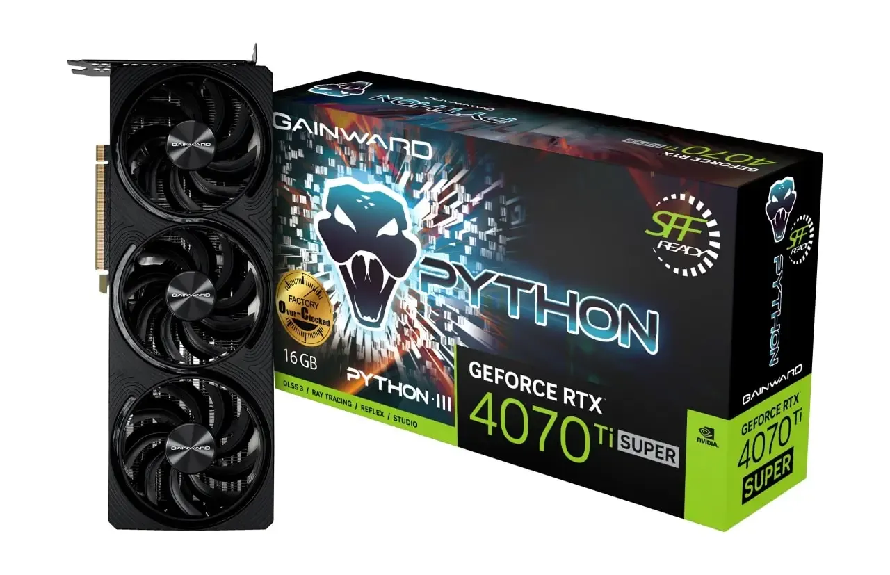 Gainward GeForce RTX4070Ti Super Python III OC 16GB GDDR6X 256Bit Gaming Ekran Kartı