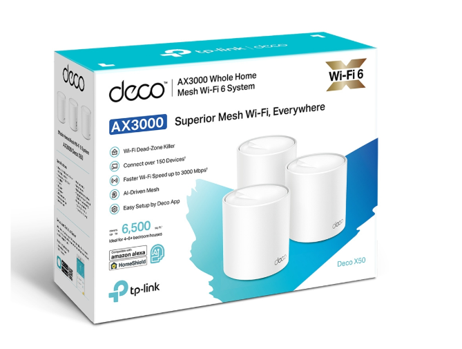 TP-LINK DECO X50 3P AX3000 MESH WI-FI6 (ÜÇLÜ) PAKET