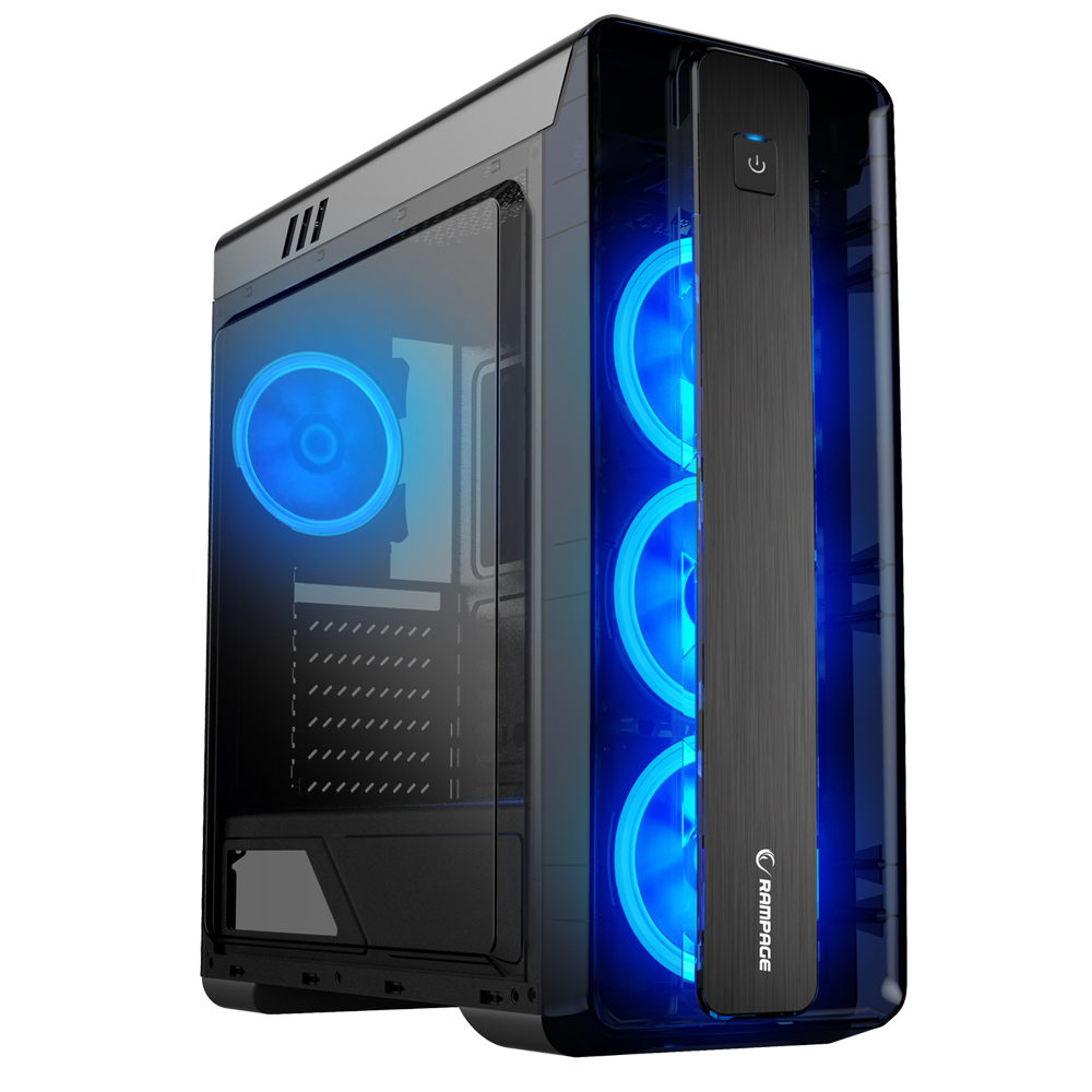 Rampage Prestige Rainbow Fanlı Mid Tower Siyah Oyuncu Kasası