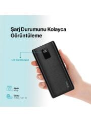 Ttec PowerSlim Trio LCD 20.000mAh PD 22,5W Dahili Kablolu Taşınabilir Şarj Aleti / Powerbank