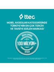 Ttec PowerSlim Trio LCD 20.000mAh PD 22,5W Dahili Kablolu Taşınabilir Şarj Aleti / Powerbank