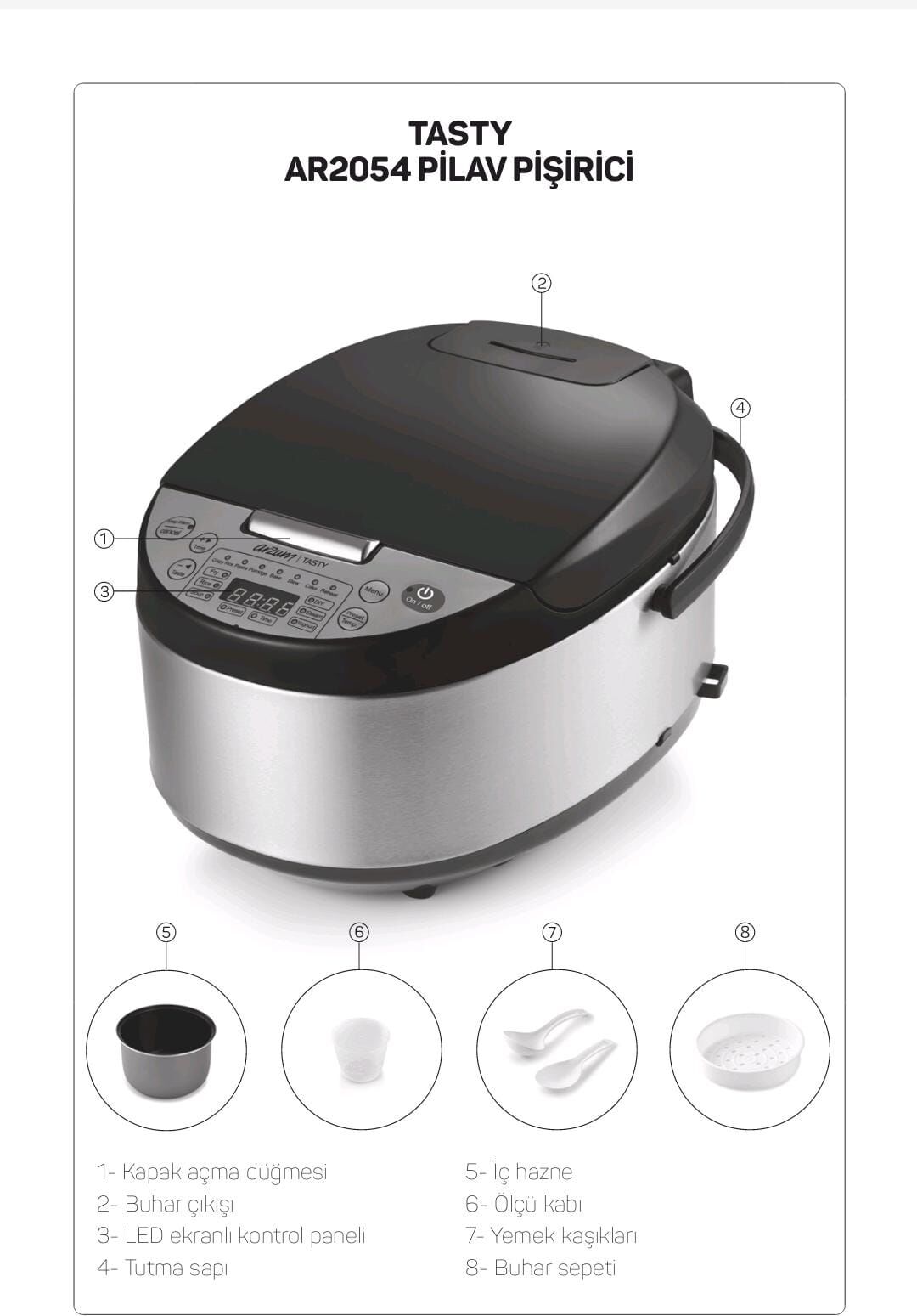 ARZUM TASTY PİLAV PİŞİRİCİ AR2054