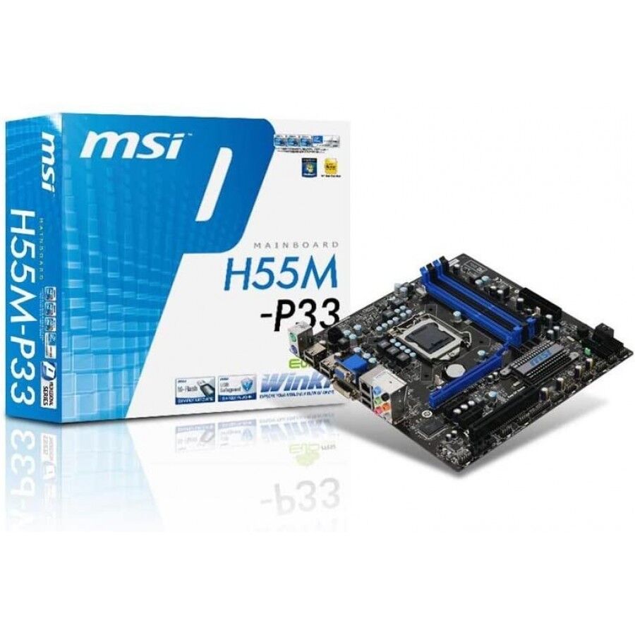 Msi H55M-E33 H55 Ddr3 Vga + GLan + Sata 16X Anakart