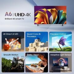 HISENSE 65A6N 65'' UYDU ALICILI 4K ULTRA HD SMART TV